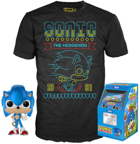 Funko POP! & Tee: Sonic The Hedgehog - Neon Run T-Shirt - Medium