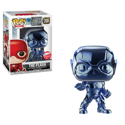 Funko POP! Heroes Justice League Flash #208 [Blue Chrome] Fugitive Toys Exclusive