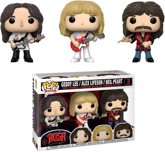 Funko POP! Rocks: Rush - Geddy, Alex, & Neil 3 Pack