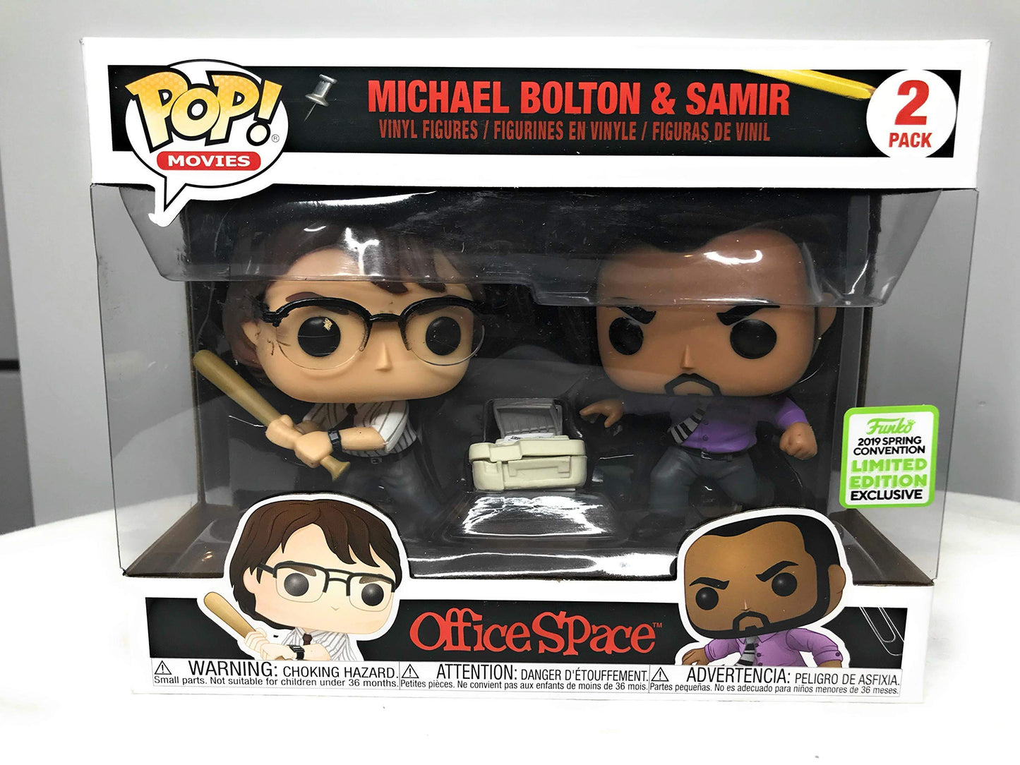 Funko POP! Movies Office Space 2-Pack Michael Bolton & Samir Limited Edition Exclusive 2019 Spring Convention
