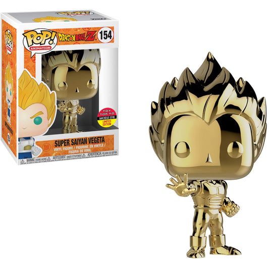 Funko POP! Animation Dragon Ball Z Super Saiyan Vegeta [Gold Chrome] #154 SHARED Exclusive