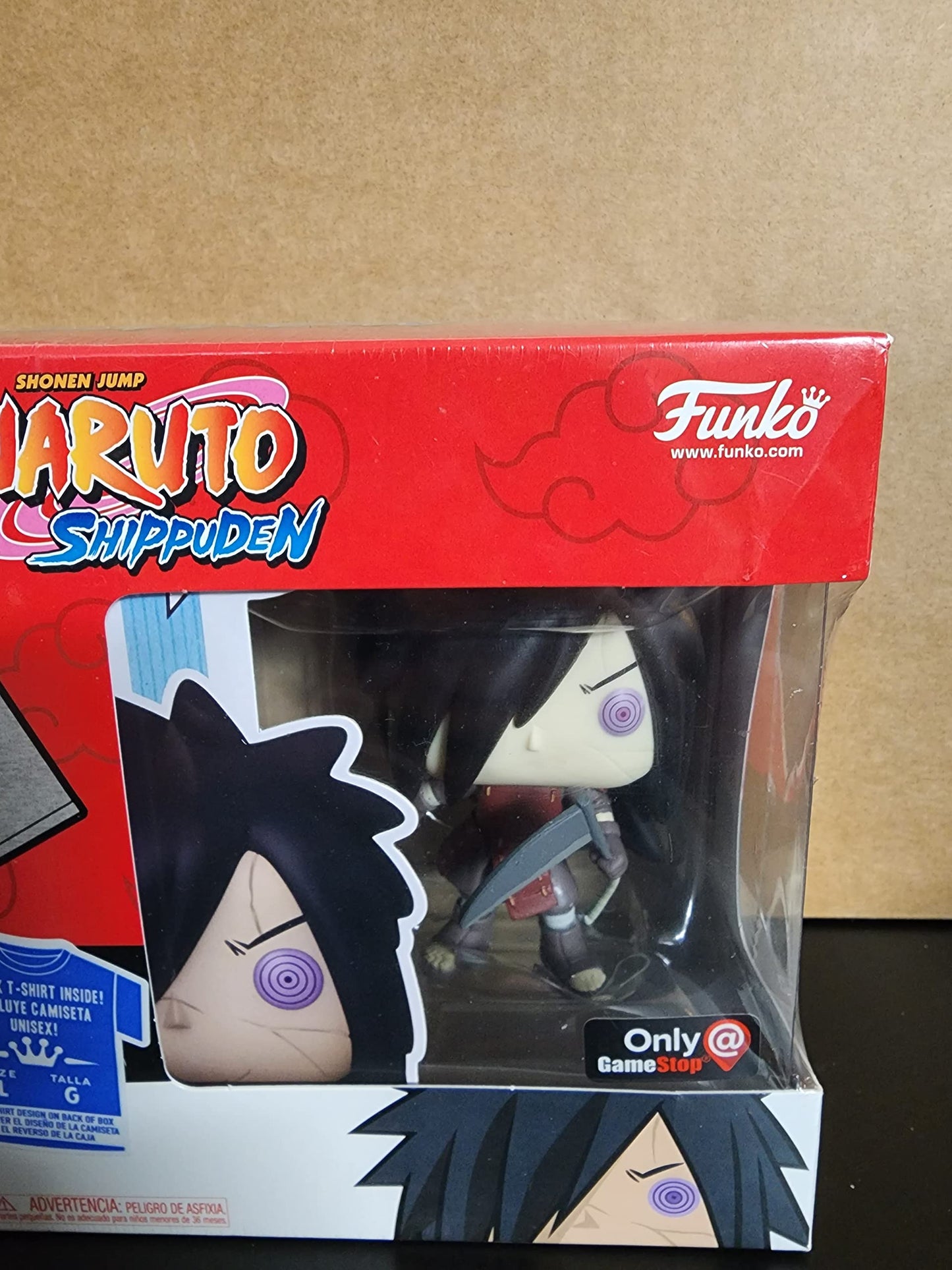 Funko POP! and Tee Madara Uchiha with Weapons with Size Medium T-Shirt Collectors Box Exclusive