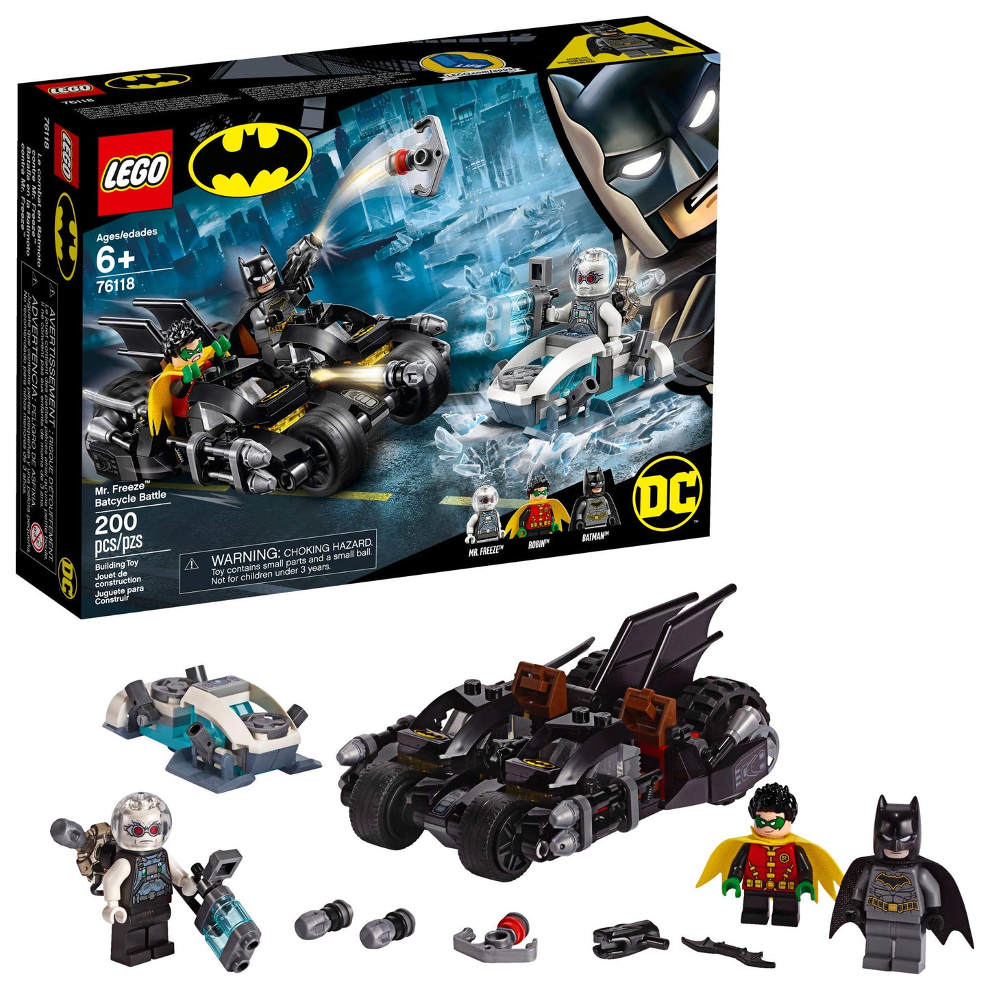 LEGO DC Batman Mr. Freeze Batcycle Battle 76118