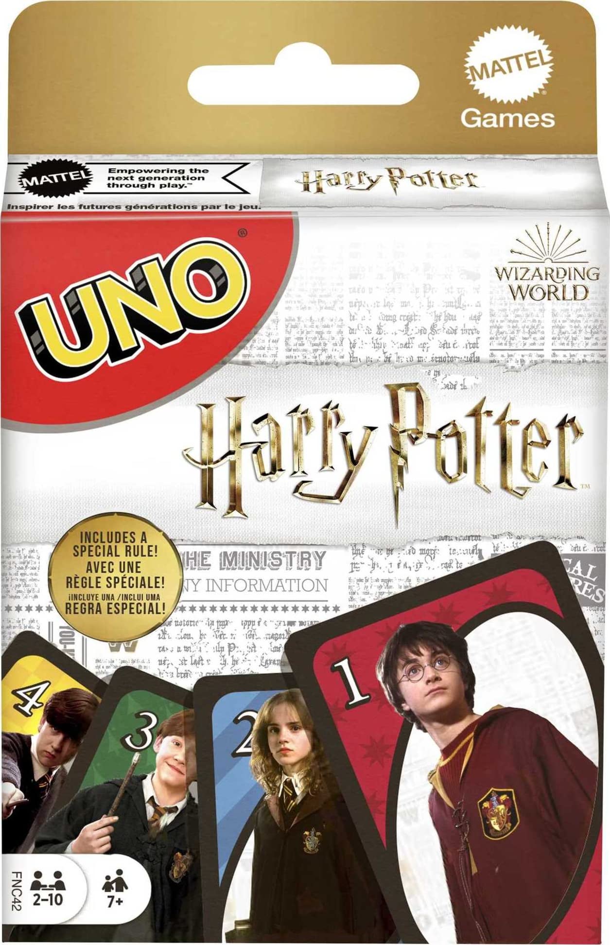 UNO Harry Potter Card Game Movie-Themed Collectors Deck Of 112 Cards