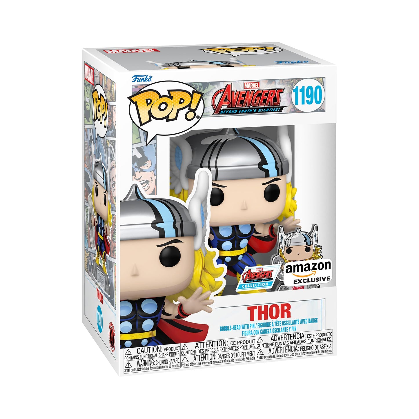 Funko POP! Marvel The Avengers #1190 Thor 60th (With Pin)