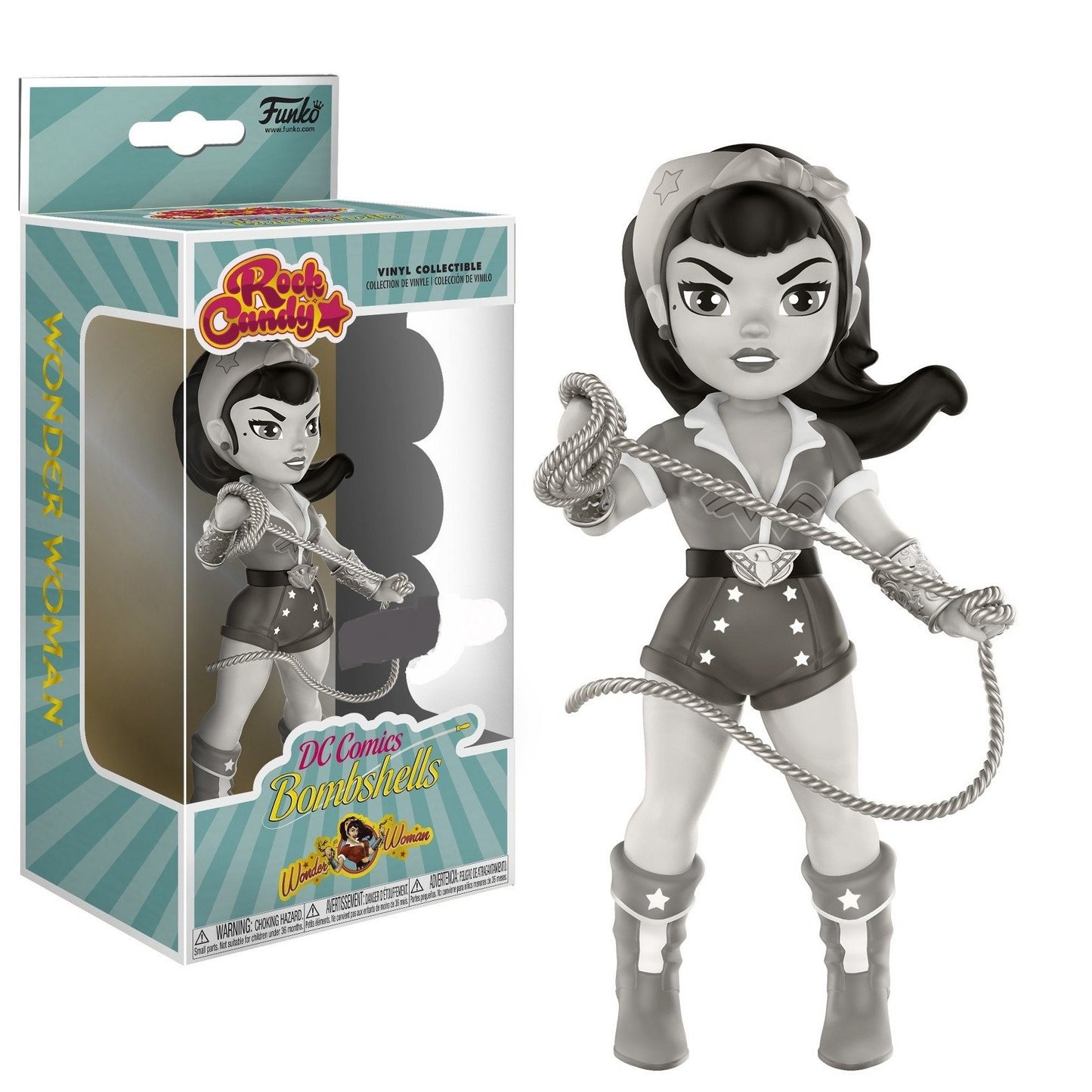 Funko Rock Candy: DC Bombshells - Wonder Woman (Black & White) Exclusive