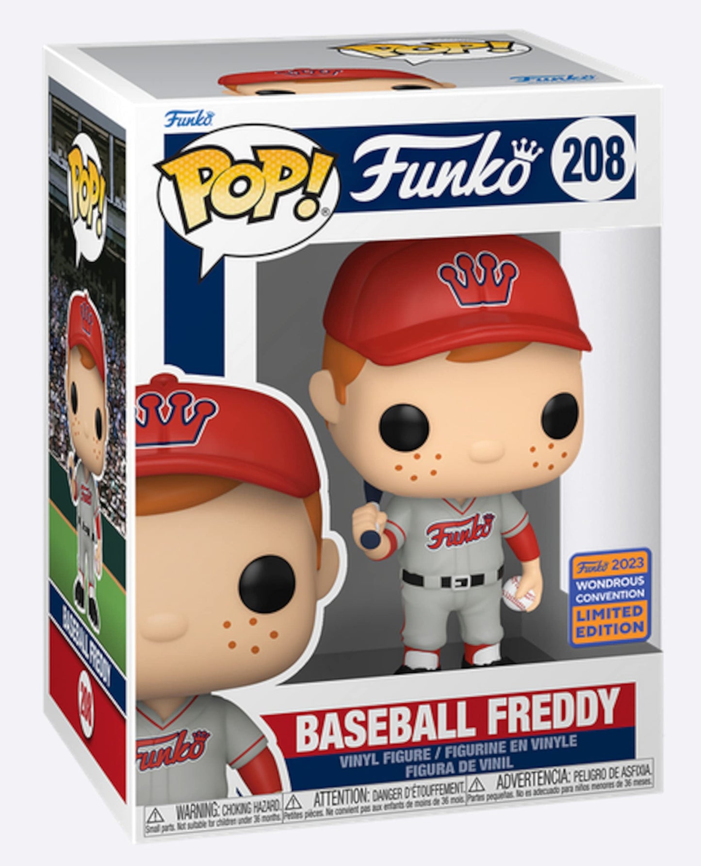 Funko POP! Originals Freddy Funko - Baseball Freddy #208 [Gray and Red Uniform] Exclusive