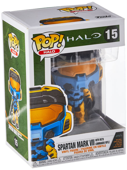 Funko POP! Halo Spartan Mark VII with VK78 Commando Rifle #15 [Blue]