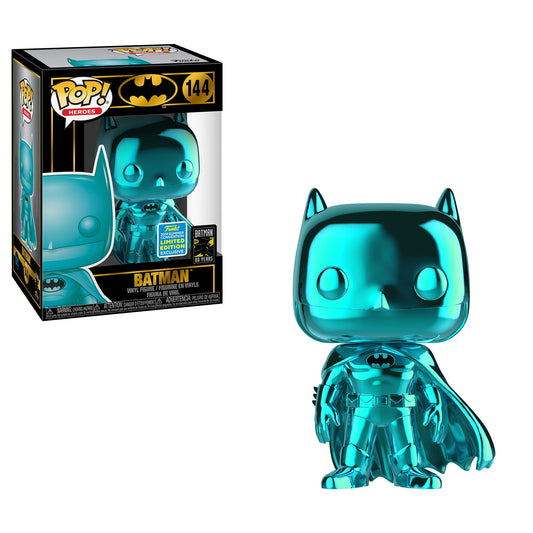 Funko POP! DC Heroes Batman 80 Years Teal Chrome Batman SHARED Summer Convention Gamestop Exclusive