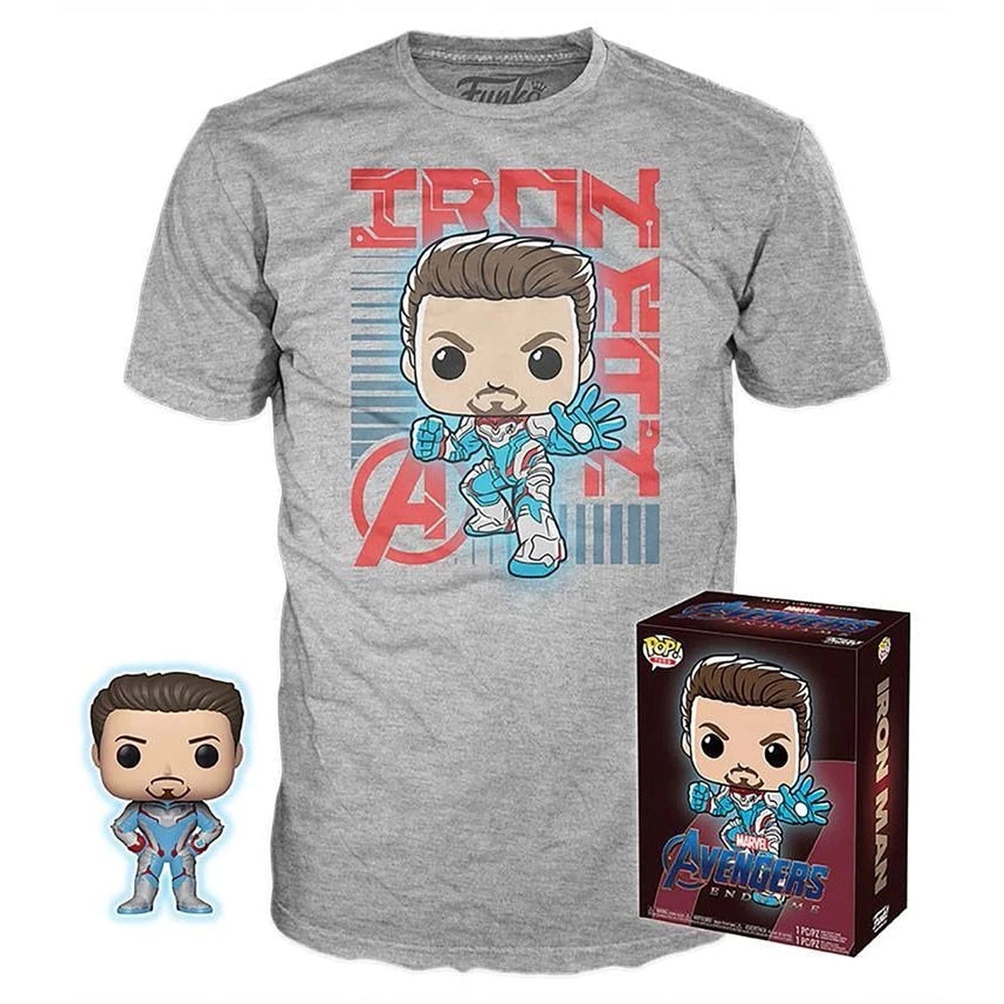 Funko POP! and Tee Avengers Endgame Iron Man with Size Large T-Shirt Collectors Box Exclusive