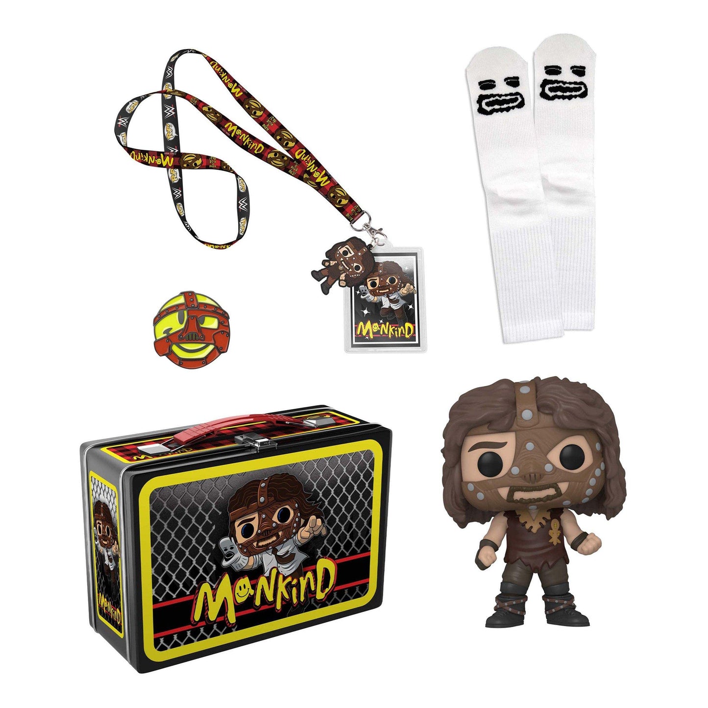 Funko POP! WWE: Mankind Collector's Lunch Box and Figure Bundle