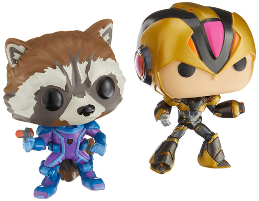 Funko POP! Games Marvel vs. Capcom Infinite - Rocket and Mega Man X 2 Pack-Gamestop Exclusive
