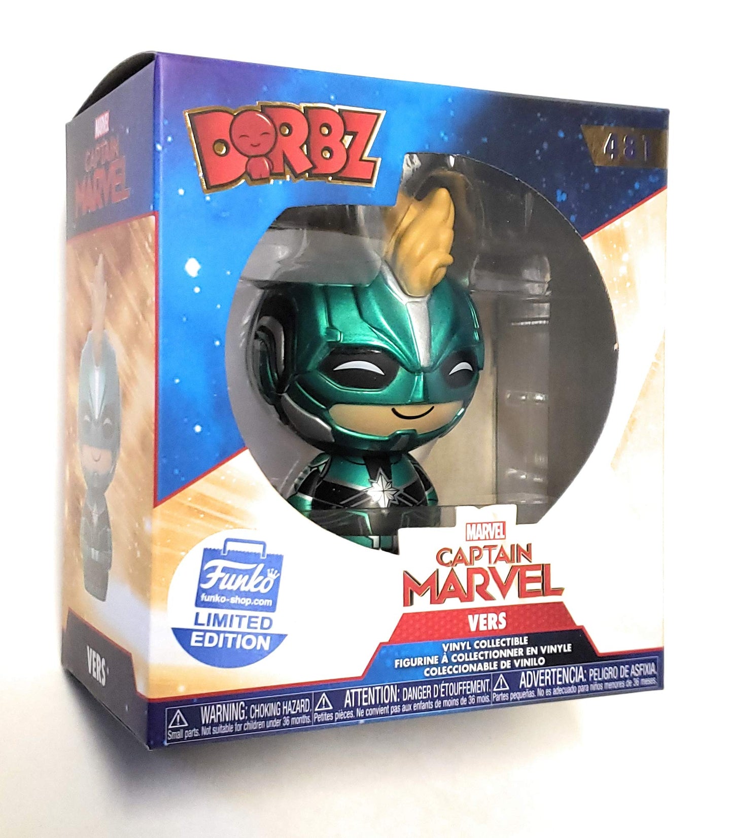 Funko Dorbz Captain Marvel VERS #481 Vinyl Collectible Limited Edition