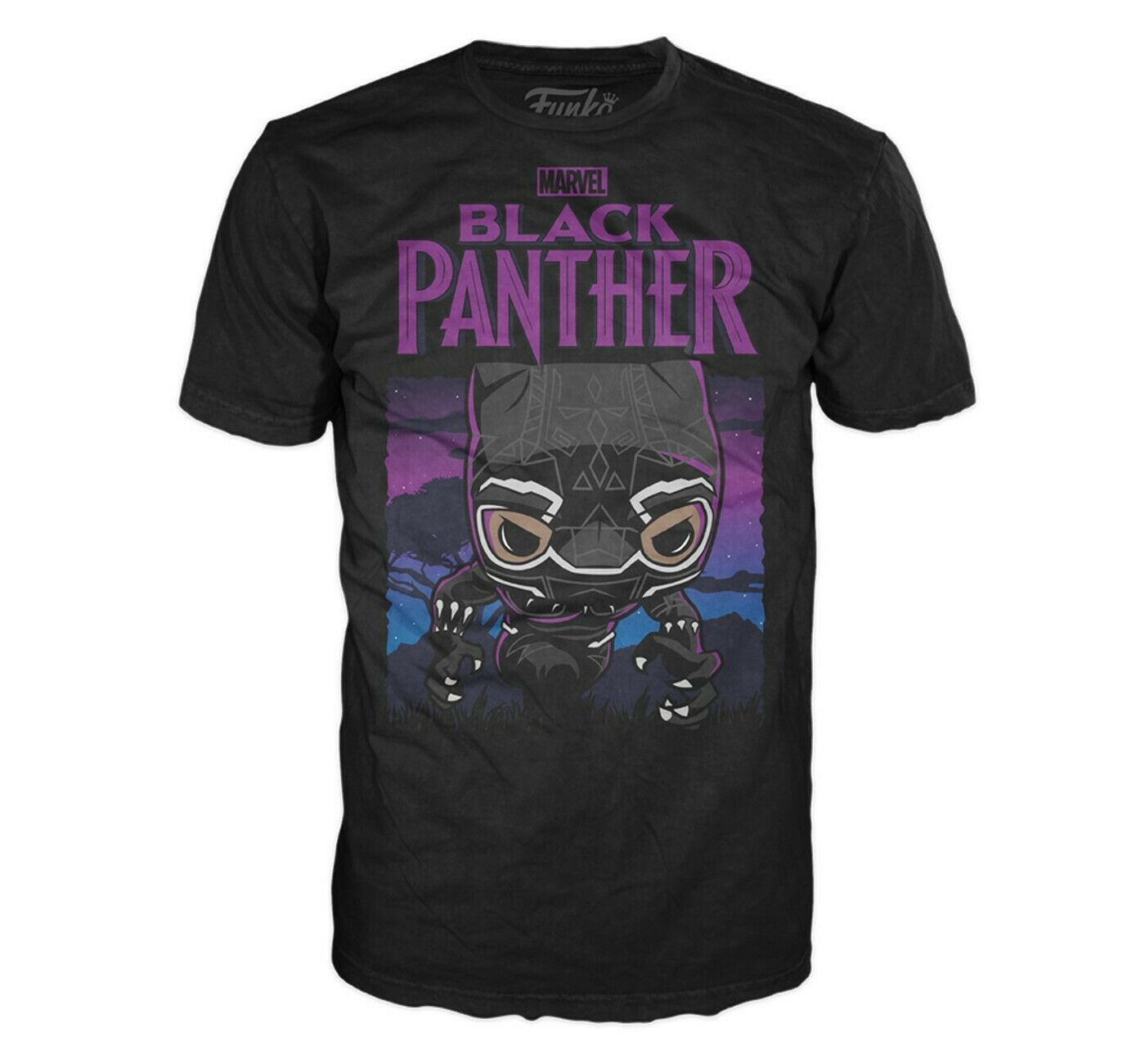 Funko POP! Tee Marvel Black Panther (Purple) Exclusive Size L