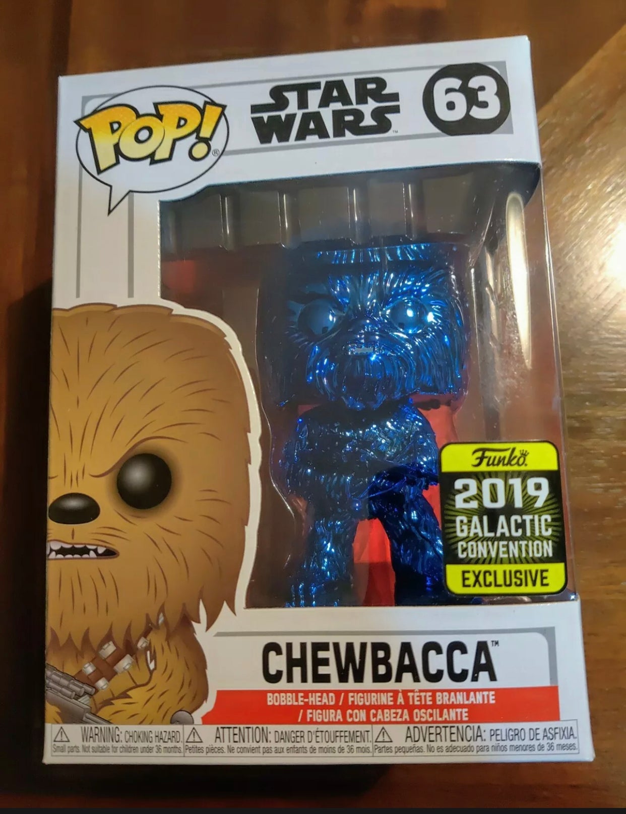 Funko POP! Star Wars Chewbacca #63 [Blue Chrome] Exclusive
