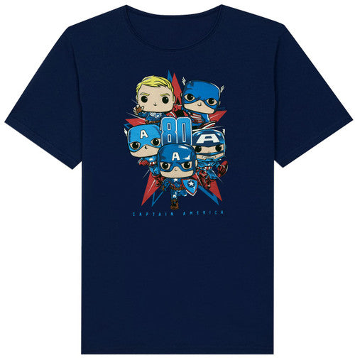 Funko POP! Tees Marvel Captain America 80th Size Small T-Shirt Collector Corps Exclusive