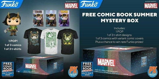 Funko Free Comic Book Day 2020 Marvel Mystery Box with Size Small T-Shirt