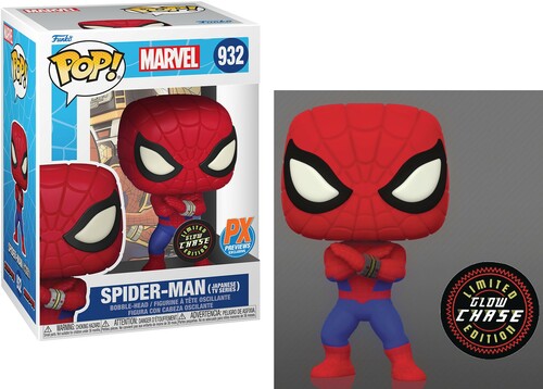 Funko POP! Marvel CHASE Spider-Man Japanese TV Series #932 [Glows in the Dark] Exclusive