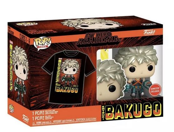 Funko POP! and Tee My Hero Academia Katsuki Bakugo [Metallic] with Size XL T-Shirt Collectors Box Exclusive