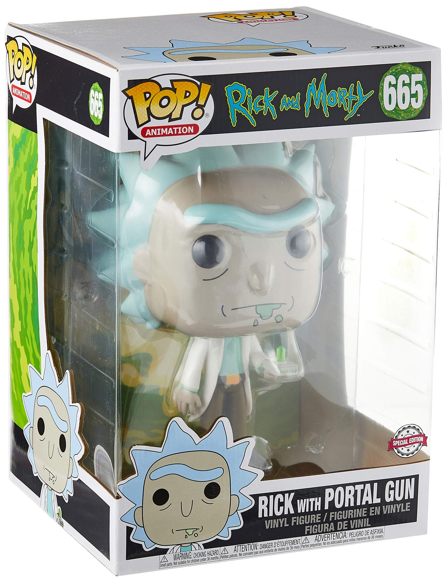 Funko POP! Animation: Rick and Morty Rick with Portal Gun 10-inch Exclusive