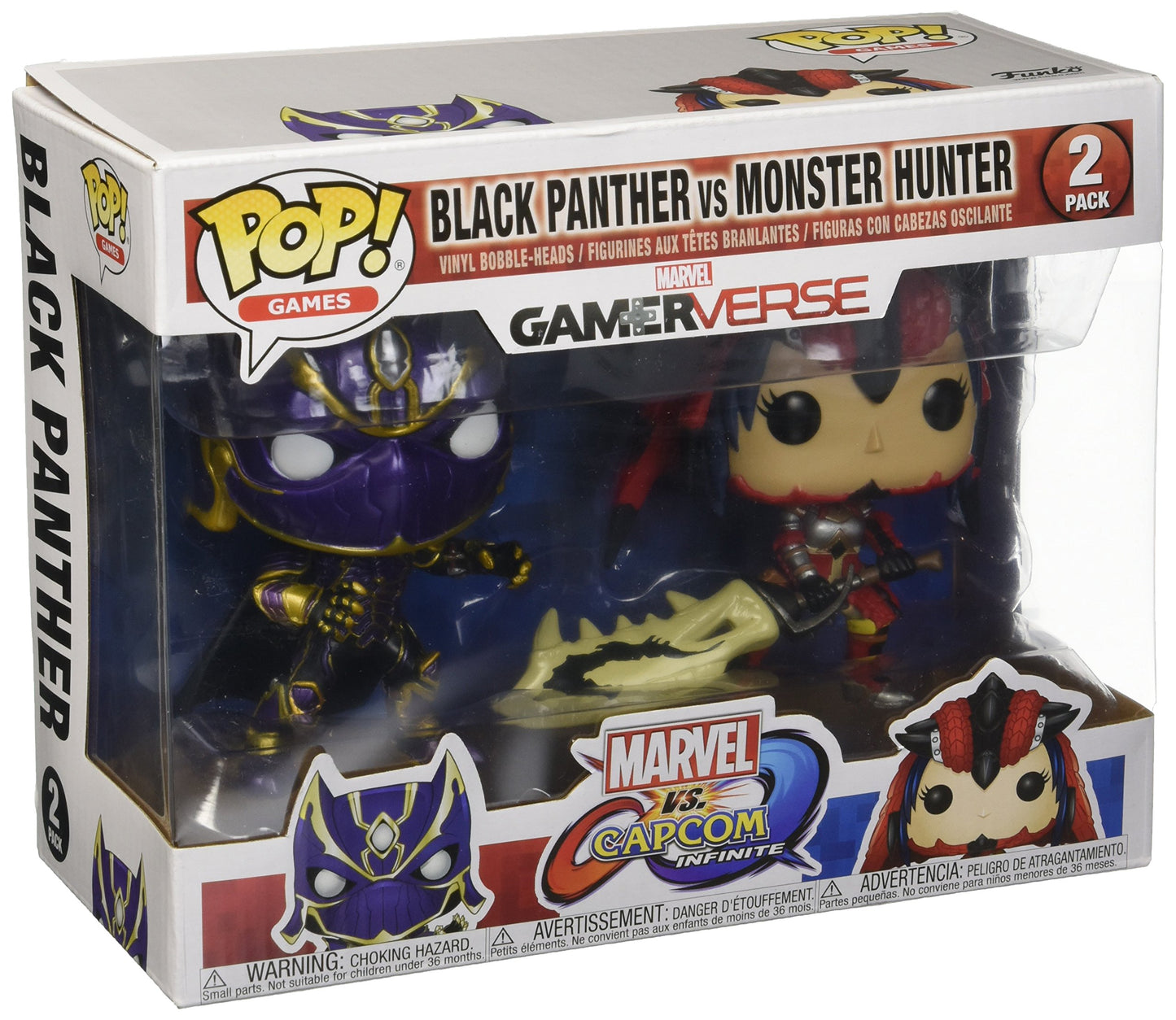Funko POP! Games Marvel Vs Capcom - Black Panther vs Monster Hunter