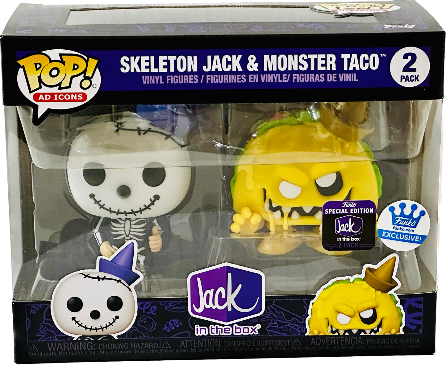 Funko POP! Ad Icons Jack in the Box Skeleton Jack & Monster Taco 2-Pack Exclusive