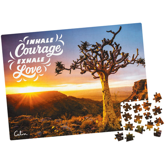 300-Piece Calm Jigsaw Puzzle for Relaxation, Stress Relief, and Mood Elevation, for Adults and Kids Ages 8 and up, Quiver Tree