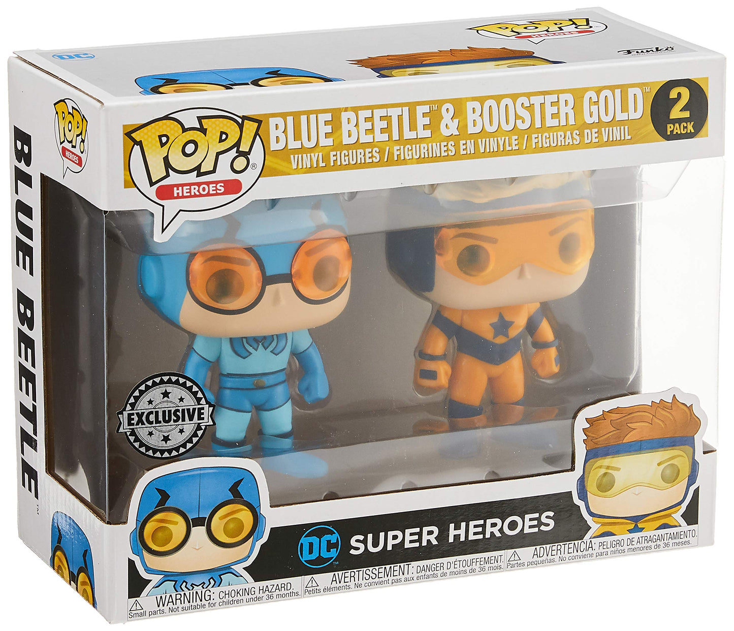 Funko POP! Heroes Blue Beetle and Booster Gold 2-Pack PX Exclusive