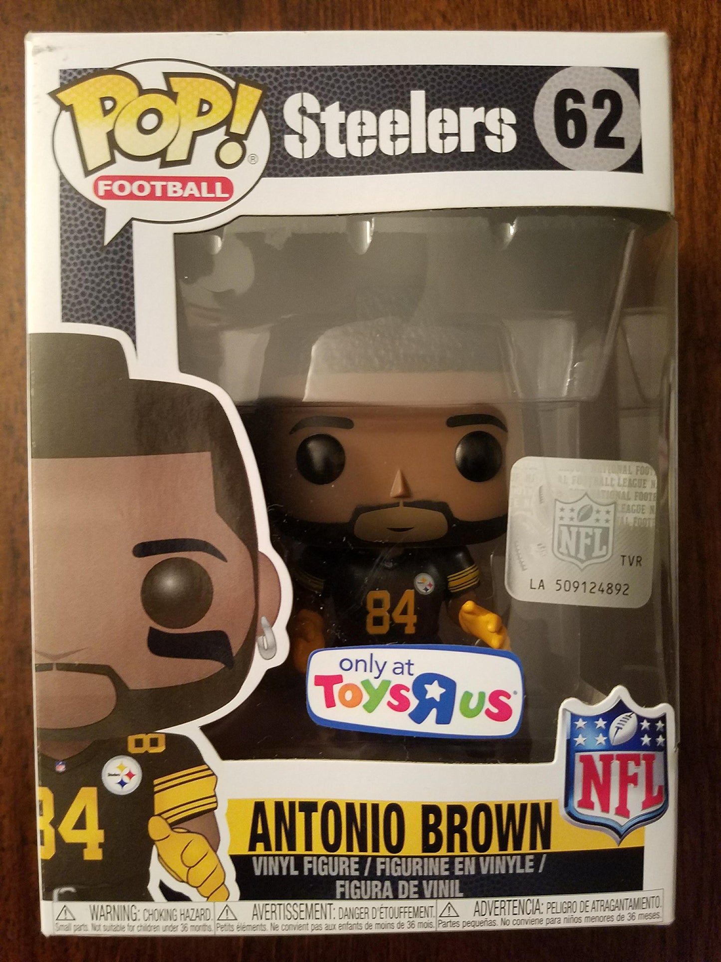 Funko POP! NFL Antonio Brown Pittsburgh Steelers Football #62 Exclusive