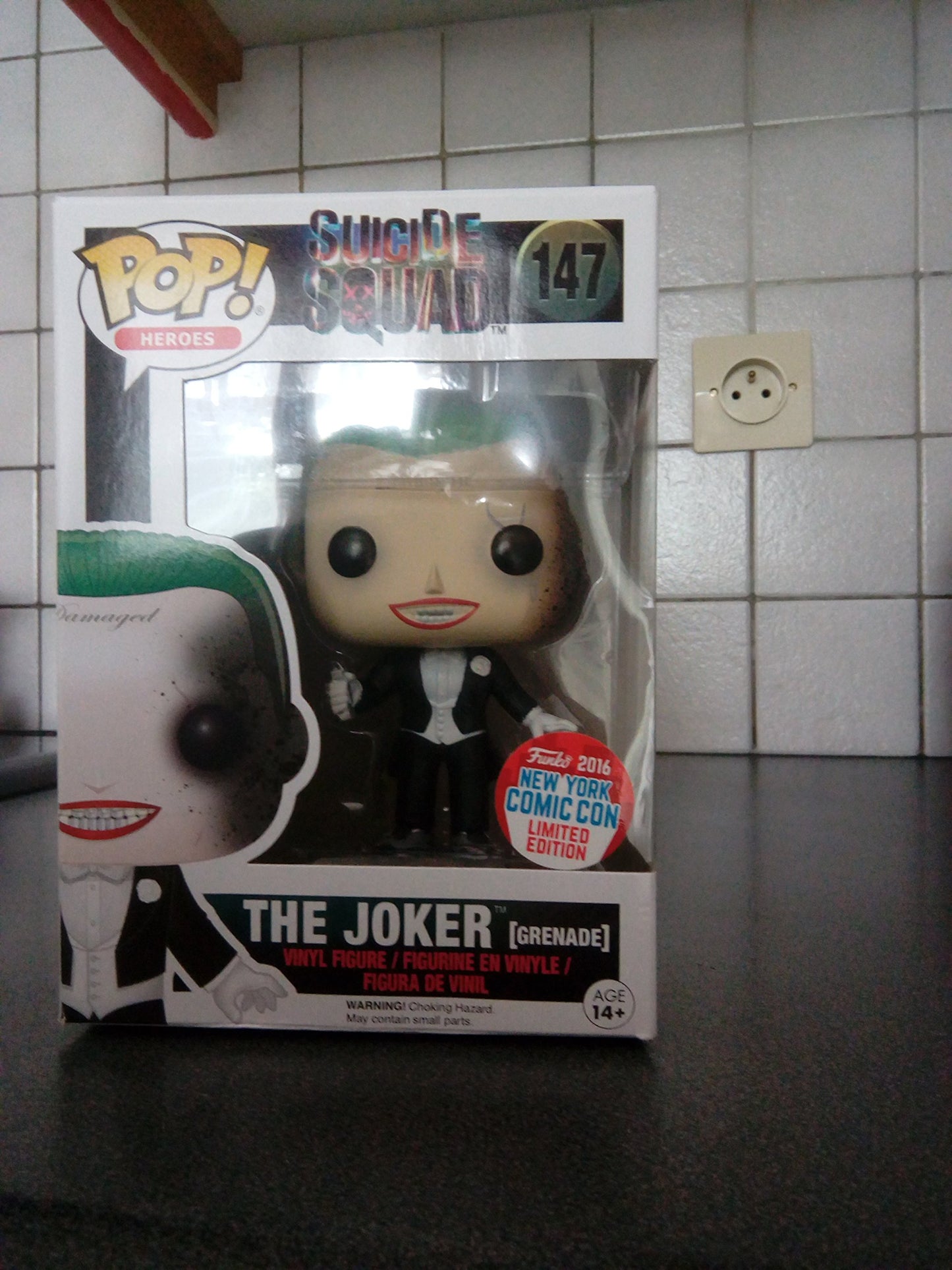 Funko POP! Heroes Suicide Squad Joker Grenade #147 2016 NYCC Exclusive