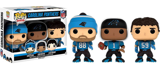 Funko POP! Football NFL Carolina Panthers Greg Olsen, Cam Newton & Luke Kuechly 3-Pack Exclusive