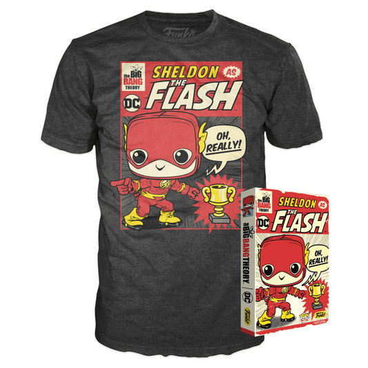 Funko Boxed Tee: The Big Bang Theory - Sheldon as The Flash - S - Summer Convention Exclusive