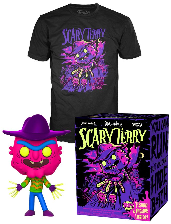 Funko POP! and Tee Rick & Morty Scary Terry with Size Medium T-Shirt Collectors Box Exclusive