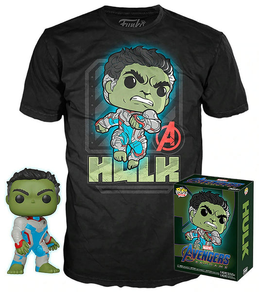 Funko POP! Tees Marvel Avengers Endgame Hulk #451 [Quantum Realm Suit] [Glows in the Dark] and Size Medium T-Shirt