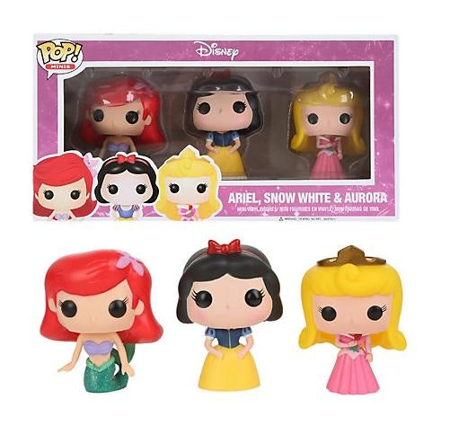 Funko POP! Minis Disney Ariel, Snow White & Aurora 3-Pack