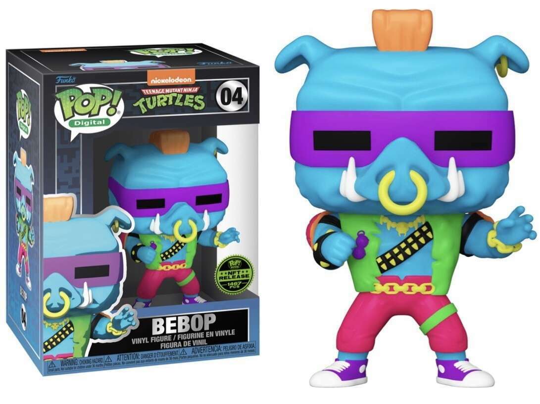Funko POP! Digital Teenage Mutant Ninja Turtles Bebop #04 [Blacklight] LE 1467 Exclusive