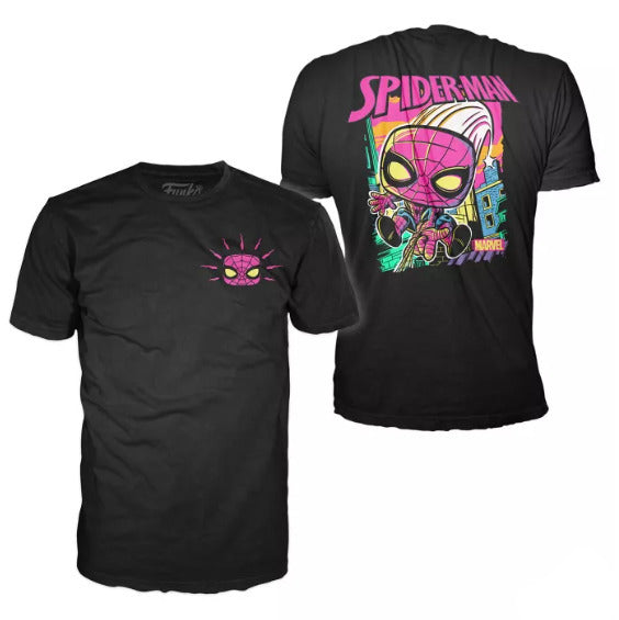 Funko POP! Tees Marvel Spider-Man [Blacklight] Size Xtra Small T-Shirt