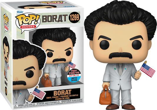 Funko POP! Movies Borat with Bag and Flag #1269 Toy Tokyo Limited Edition NYCC 2022