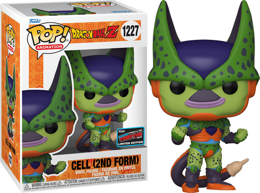 Funko POP! Animation DragonBall Z Cell (2nd Form) #1227 Limited Edition 2022 NYCC Exclusive Sticker