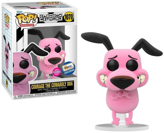 Funko POP! Animation Cartoon Network Courage the Cowardly Dog #1070 [Flocked] Exclusive