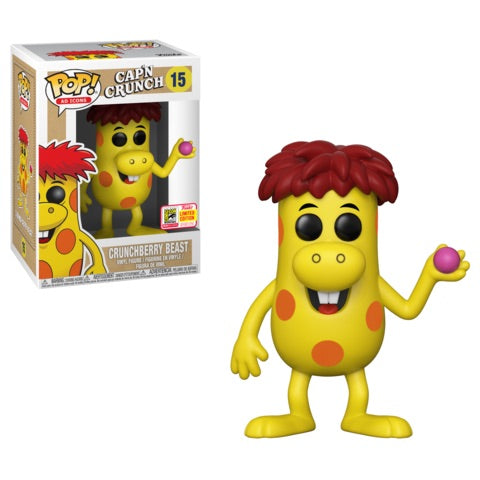 Funko POP! Ad Icons Cap'n Crunch Crunchberry Beast #15 SDCC Limited Edition Convention Exclusiver Sticker