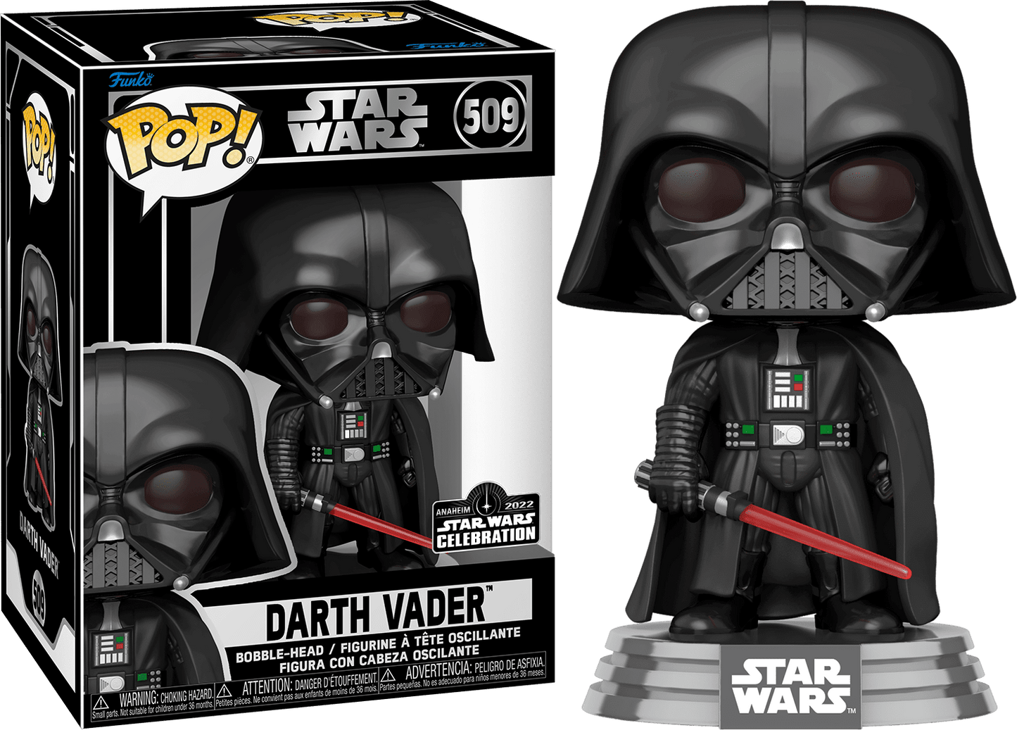 Funko POP! Star Wars Darth Vader #509 Star Wars Celebration 2022 Sticker Exclusive