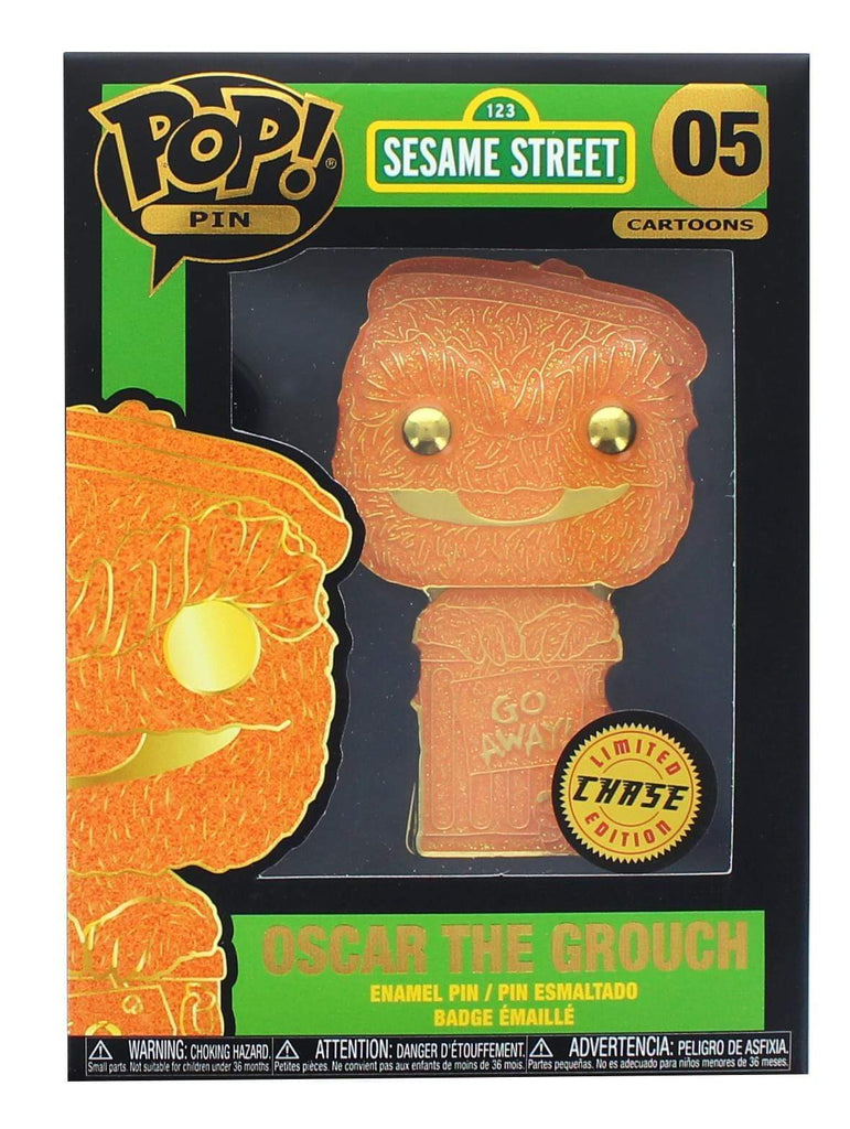 Funko POP! Pin Sesame Street CHASE Oscar the Grouch #05 [Orange Glitter]