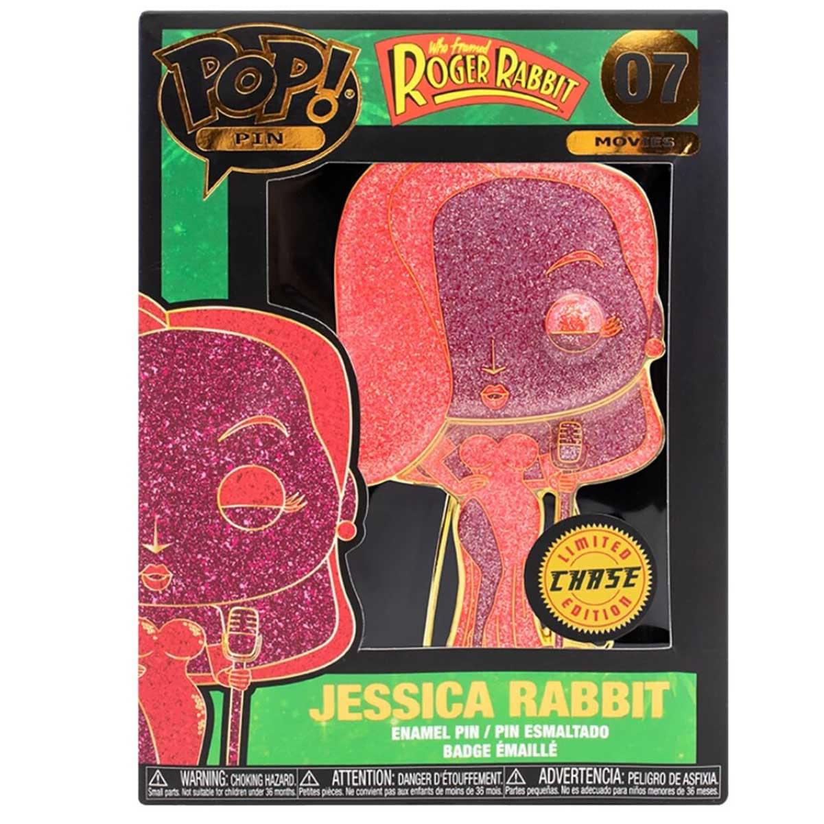 Funko POP! Pins CHASE Who Framed Roger Rabbit Jessica Rabbit (Red Glitter) #07