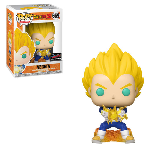 Funko POP! Animation Dragonball Z Vegeta [Final Flash] #669 NYCC 2019 Limited Edition Convention Sticker Exclusive
