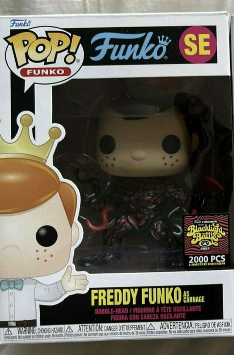 Funko POP! Fundays Freddy Funko as Carnage LE 2000 [Metallic, Blacklight Battle] Exclusive