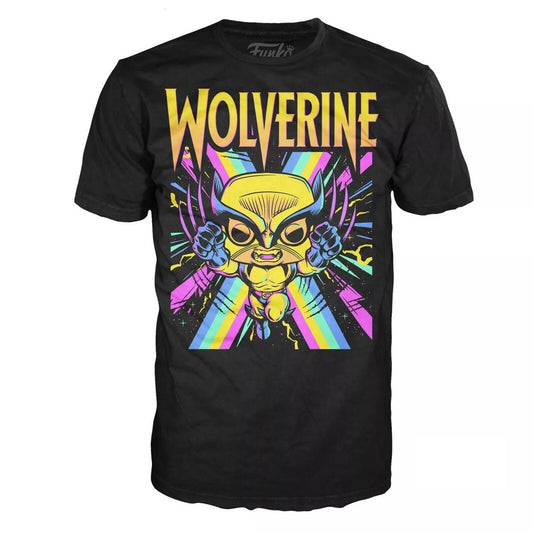 Funko POP! Tees Marvel Wolverine (Blacklight) Shirt Size Large