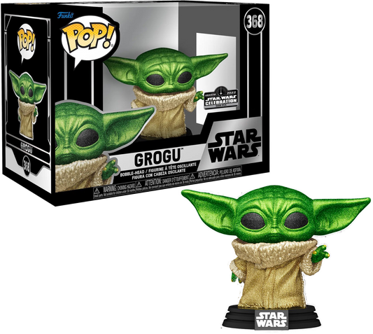 Funko POP! Star Wars The Mandalorian Grogu #368 [Diamond Collection] Exclusive