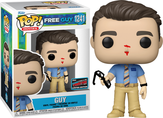 Funko POP! Movies Free Guy: Guy #1241 NYCC 2022 Limited Edition Convention Sticker Exclusive
