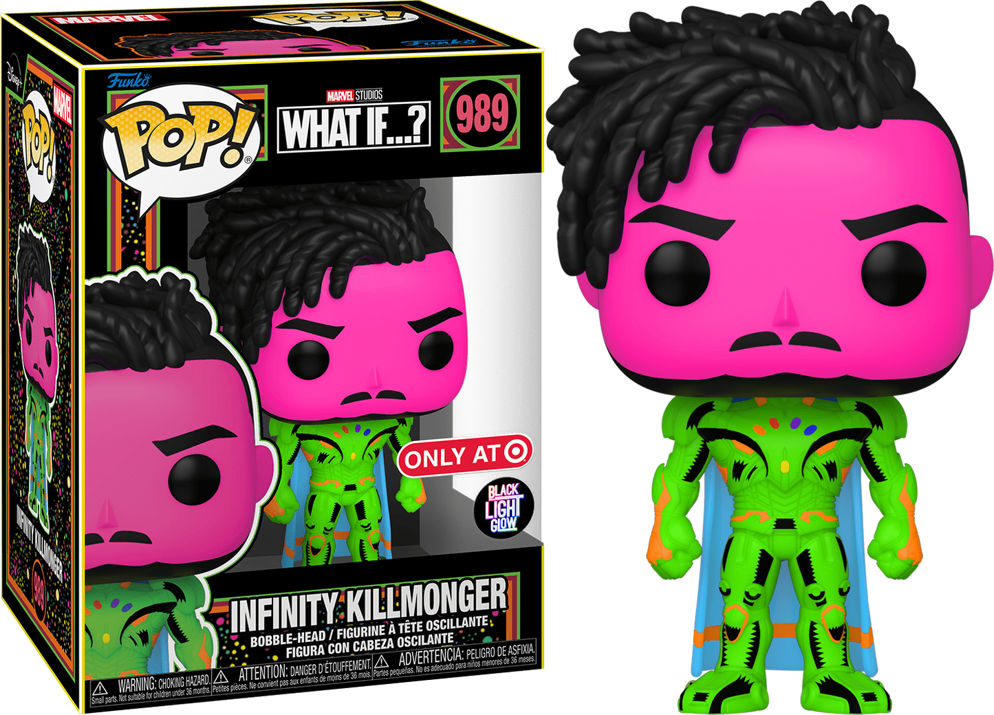 Funko POP! Marvel Studios Black Panther Infinity Killmonger #989 [Blacklight] Exclusive